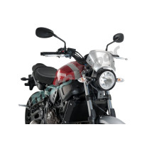 SZYBA OWIEWKA PUIG RETROPLATE DO YAMAHA XSR700 16-20 (ALUMINIOWA) SREBRNA