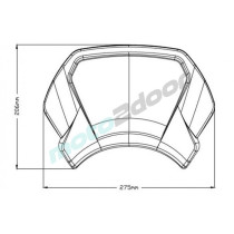 SZYBA OWIEWKA PUIG RETROPLATE DO YAMAHA XV950 / R 14-21 (ALUMINIOWA) CZARNA