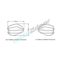 POSZERZENIE HANDBARÓW PUIG DO HONDA CRF1100L AFRICA TWIN 20-22 LEKKO PRZYCIEMNIONE