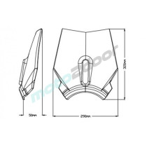 SZYBA SPORTOWA NOWEJ GENERACJI PUIG DO HUSQVARNA SVARTPILEN 701 19-21 CZARNA