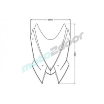 SZYBA SPORTOWA NOWEJ GENERACJI PUIG DO KAWASAKI Z650 20-22 MOCNO PRZYCIEMNIONA