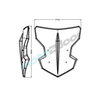 SZYBA OWIEWKA PUIG DO YAMAHA MT-125 20-24 MOCNO PRZYCIEMNIONA