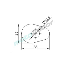 UCHWYTY PUIG DO KIERUNKOWSKAZÓW PRZEDNICH W YAMAHA (FZ6, FZ1, R6, R1) CZARNE