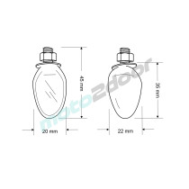 MINI KIERUNKOWSKAZY LED HOMOLOGOWANE 45X20 PUIG