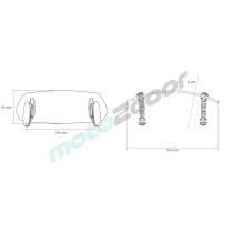 REGULOWANY DEFLEKTOR PUIG DO SZYB I OWIEWEK 25X10 CM (WIERCONY) PRZEZROCZYSTA