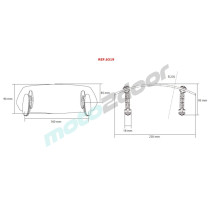 REGULOWANY DEFLEKTOR PUIG DO SZYB I OWIEWEK 23X9 CM (CLIP-ON) LEKKO PRZYCIEMNIONA