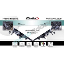 CRASH PADY PUIG DO KAWASAKI Z800 13-16 CZARNE