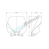 SZYBA OWIEWKA PUIG DO DUCATI MONSTER 797 / 821 / 1200 14-21 CZERWONA