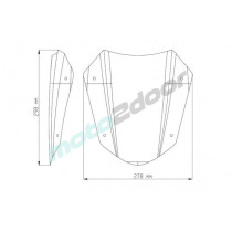 SZYBA SPORT REGULOWANA NOWEJ GENERACJI (298 X 278 MM) PUIG DO DUCATI X DIAVEL/S 16-18 CZARNA