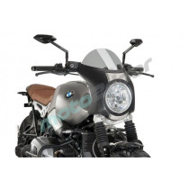 SZYBA OWIEWKA PUIG RETROFAIRING DO BMW R NINE T SCRAMBLER 16-20 (PANEL CZARNY)O 195MM LEKKO PRZYCIEMNIONA