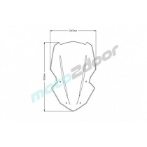 SZYBA TURYSTYCZNA NOWEJ GENERACJI PUIG KAWASAKI Z900 17-19 CZARNA