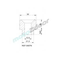 ADAPTER LUSTEREK PUIG HI-TECH IV / TRACKER (9587N, LEWY LUB PRAWY)