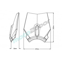SZYBA OWIEWKA PUIG DO HUSQVARNA VITPILEN 701 17-21 LEKKO PRZYCIEMNIONA