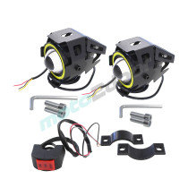 HALOGENY LED Z RINGIEM UNIWERSALNE Z PRZEŁĄCZNIKIEM KOMPLET 2SZT.