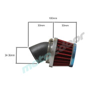 FILTR POWIETRZA POWER FORCE 34-36 MM STOŻKOWY 45' CHROM