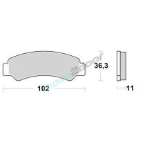 KLOCKI HAMULCOWE ATV CF MOTO CF800 CF1000  QJ SFA1000 SFA600 ZŁOTE PRZÓD - FA726