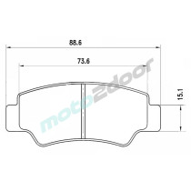 KLOCKI HAMULCOWE  ATV CF MOTO CF800 CF1000 QJ SFA1000 SFA600 ZŁOTE TYŁ - FA747