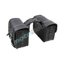 SAKWY MOTOCYKLOWE UNIWERSALNE Z UCHWYTAMI NA BUTELKI EKOSKÓRA