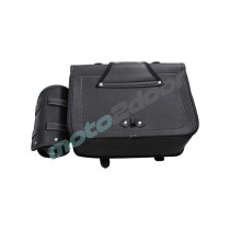 SAKWY MOTOCYKLOWE UNIWERSALNE Z UCHWYTAMI NA BUTELKI EKOSKÓRA