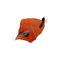 RĘKAWICE MOTOCYKLOWE POWER FORCE ENDURO CROSS QUAD SPANDEX POMARAŃCZOWO CZARNE M