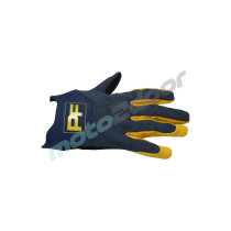 RĘKAWICE MOTOCYKLOWE POWER FORCE ENDURO CROSS QUAD SPANDEX  GRANATOWO ŻÓŁTE L