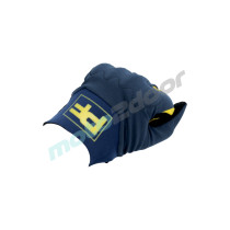 RĘKAWICE MOTOCYKLOWE POWER FORCE ENDURO CROSS QUAD SPANDEX GRANATOWO ŻÓŁTE XL