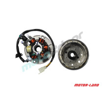 STOJAN ALTERNATORA Z KOŁEM MAGNESOWYM YX140 W063 APOLLO RXF OPEN