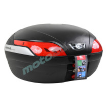 KUFER CENTRALNY COOCASE 48L CZERWONY ODBLASK