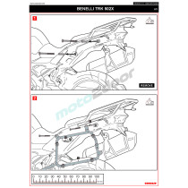 ZESTAW STELAŻY KUFER CENTRALNY + BOCZNE COOCASE BENELLI TRK-502X 2018-2021 PRAWY KUFER ASYMETRYCZNY