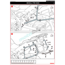 ZESTAW STELAŻY KUFER CENTRALNY + BOCZNE COOCASE BENELLI TRK-502X 2018-2021 PRAWY KUFER ASYMETRYCZNY