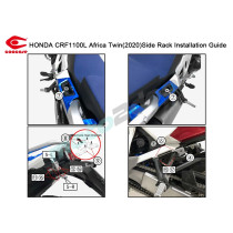 ZESTAW STELAŻY KUFER CENTRALNY + BOCZNE COOCASE HONDA AFRICA TWIN 1100 2020-2023 PRAWY KUFER ASYMETRYCZNY