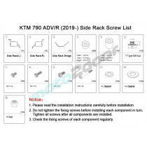ZESTAW STELAŻY KUFER CENTRALNY + BOCZNE COOCASE KTM 790ADV/R (KTM 790/890) PRAWY KUFER ASYMETRYCZNY