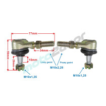 KOŃCÓWKI DRĄŻKA KIEROWNICZEGO POWER FORCE ATV STOŻKOWE KPL. 2 SZT
