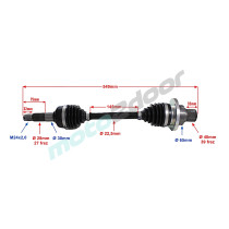 PÓŁOŚ TYLNA PRAWA POWER FORCE CF MOTO 500/800
