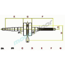 WAŁ KORBOWY TOP RACING EVOLUTION 2T 50 CCM N.G CPI POPCORN 10 MM