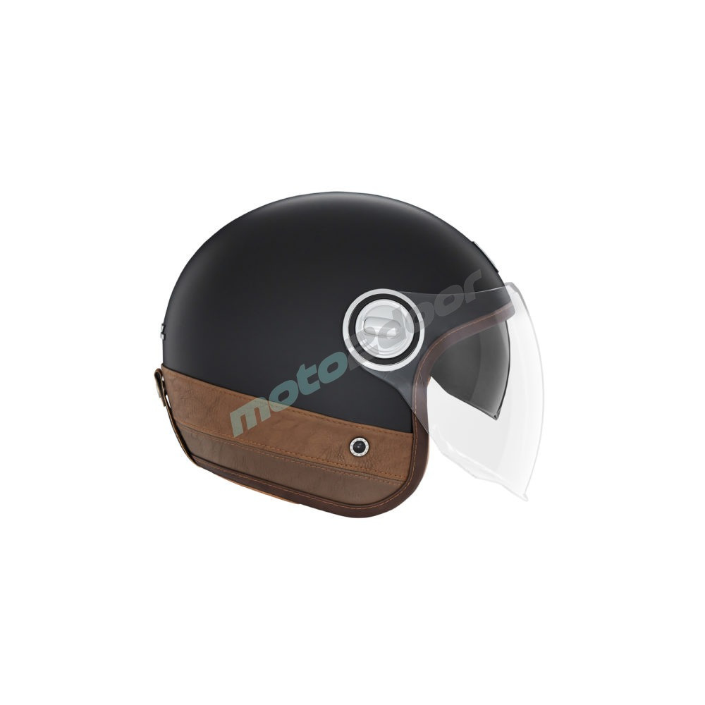 CASQNHERITAGECUIRNOIRMATROUGE/M