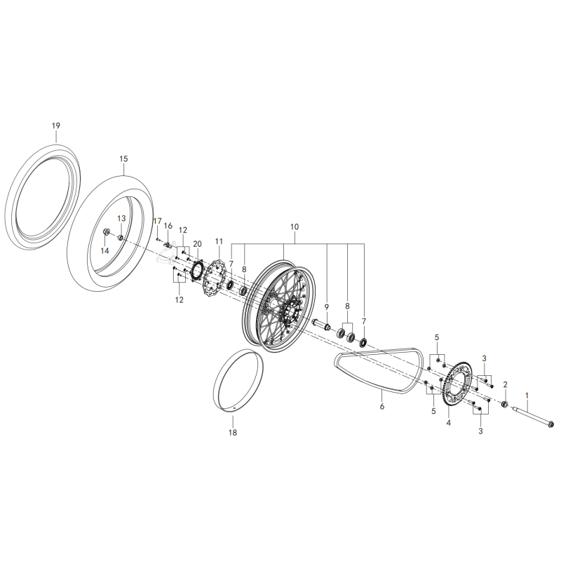 F10 REAR WHEEL ASSY.