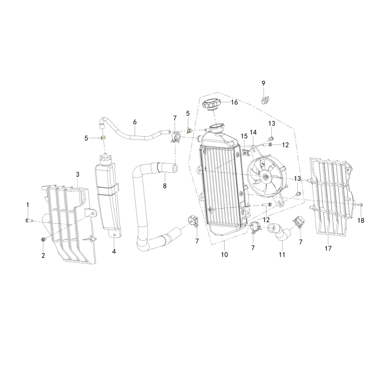 F17 COOLING SYSTEM ASSY.
