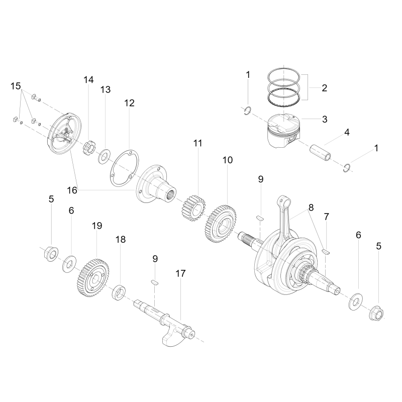 E05 PISTON,CONNECTING ROD & CRANKSHAFT ASSY