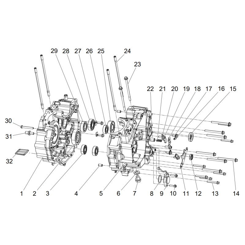 E07 CRANKCASE ASSY