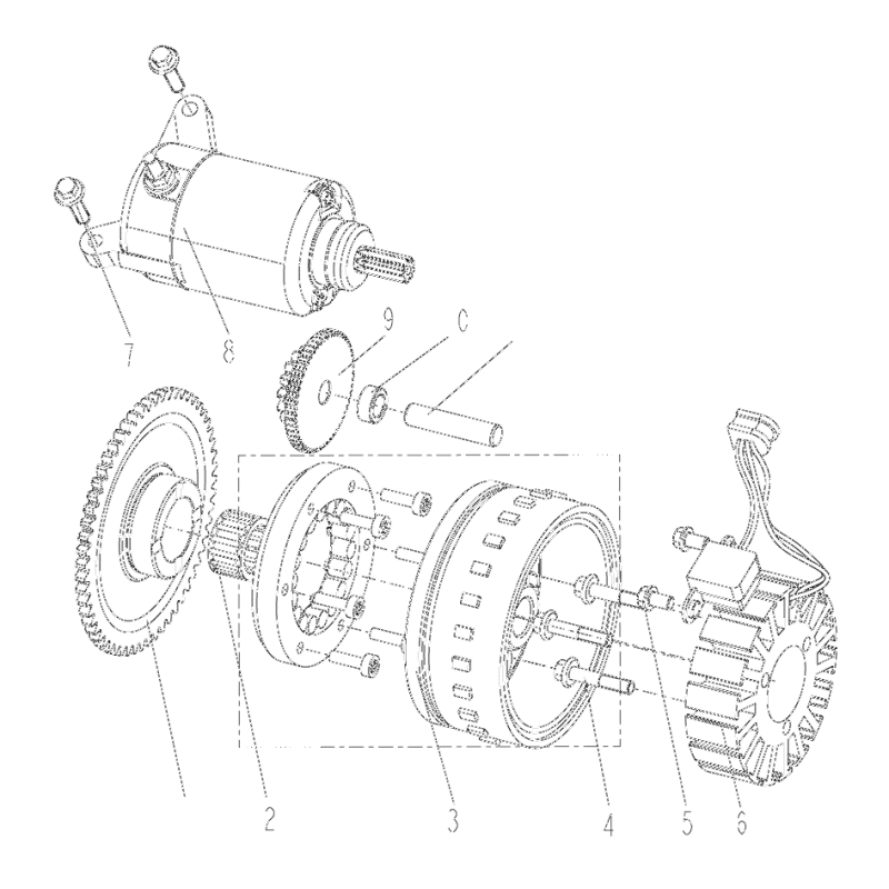 E09 ELECTRIC STARTER ASSY
