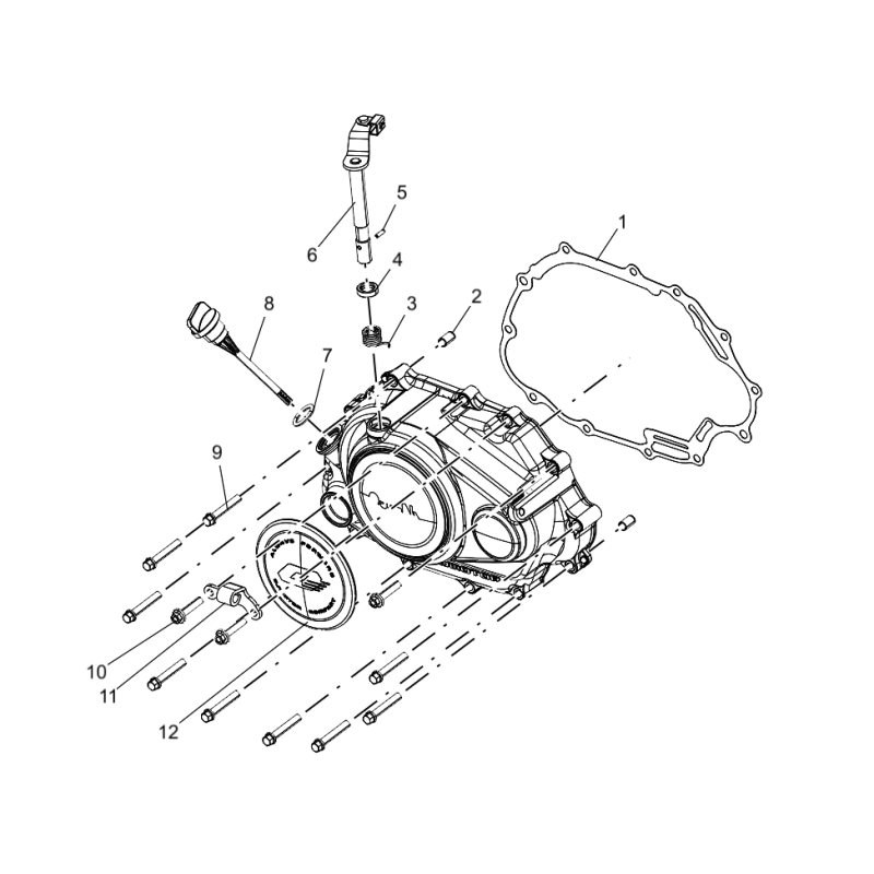 E12 RIGHT COVER ASSY