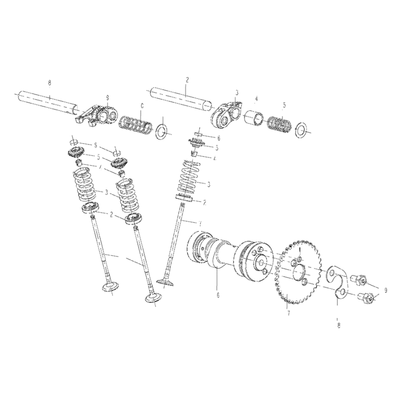 E04 PODZESPÓŁ PRZEDNIEGO MECHANIZMU ZAWOROWEGO