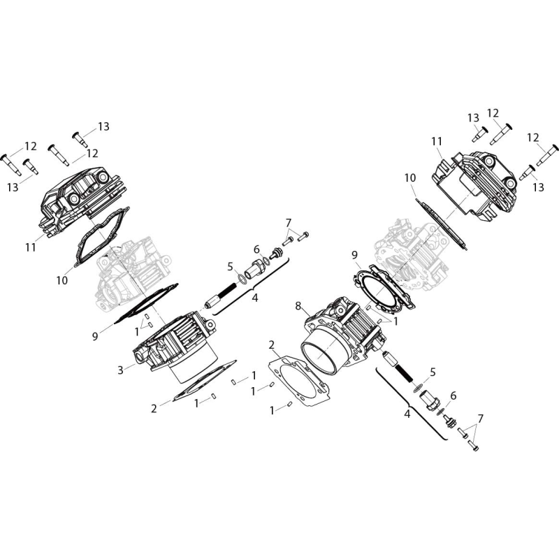 E04 CYLINDER&GŁOWICA CYLINDRA ZESPÓŁ