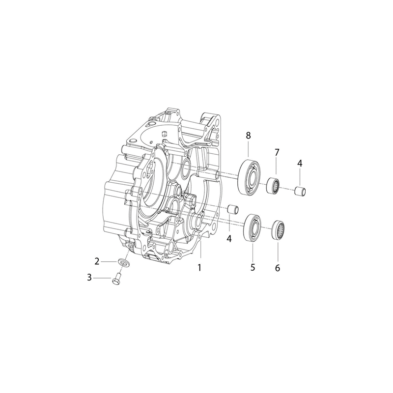 E06 PRAWY CCRANKCASE PODZESPÓŁ