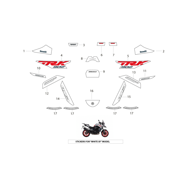 T043 - NAKLEJKI DLA MODELU WHITE XF
